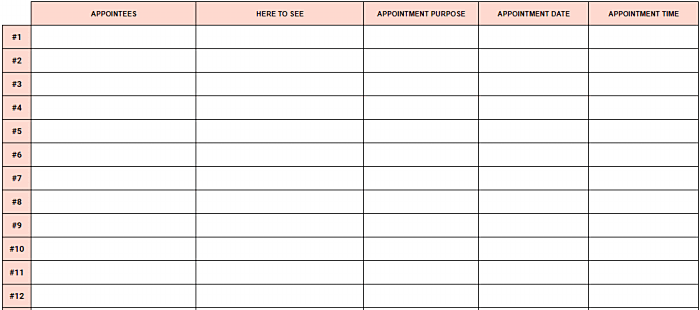 appointment tracker