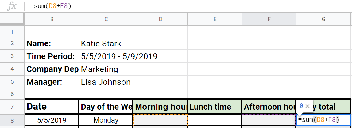 daily working hours formula preview image
