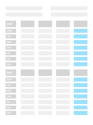 Preview of biweekly timesheet template
