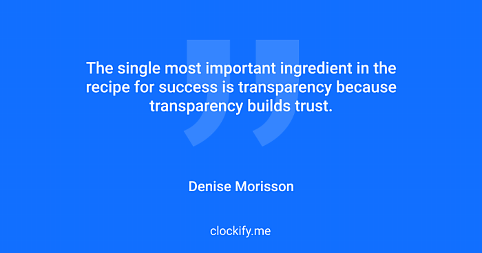 Quote about transparency