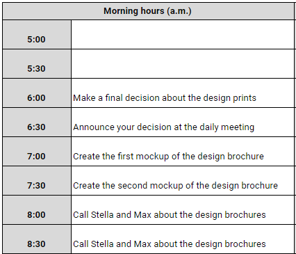 to-do items in a time blocking template