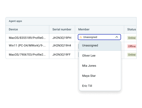Assign members in Clockify's activity tracking