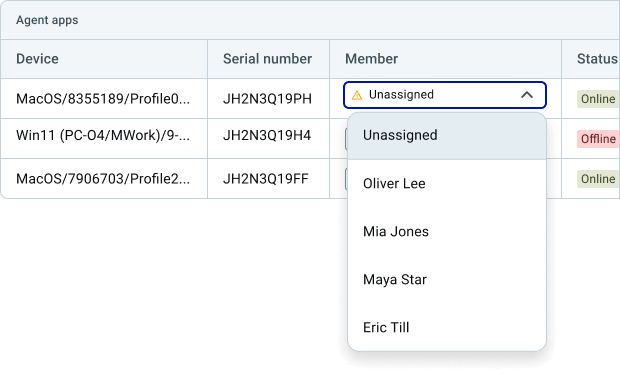 Assign members