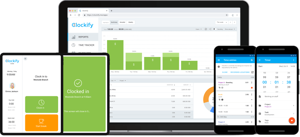 Clockify - Melhor aplicativo de rastreamento de tempo