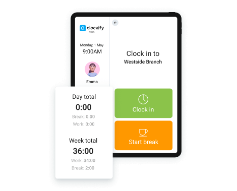 Clockify kiosk