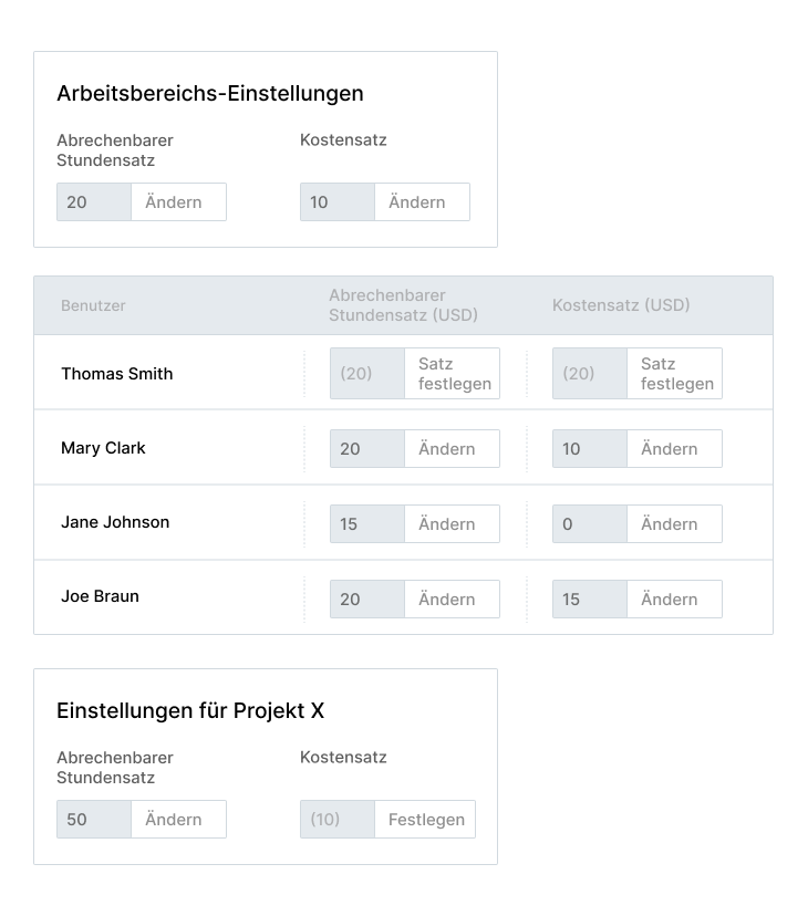 Setting hourly billable and cost rates in Clockify