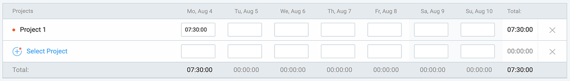 Clockify timesheets