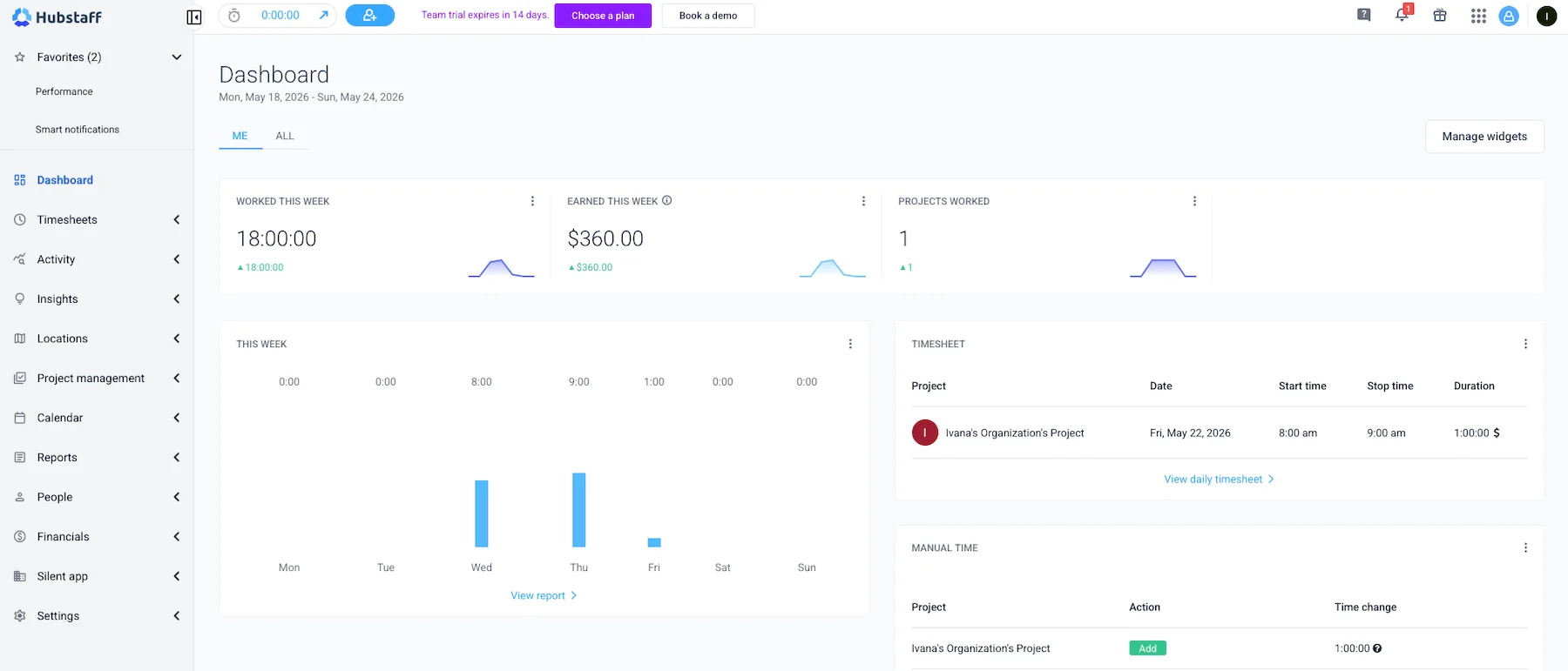 hubstaff time tracking app