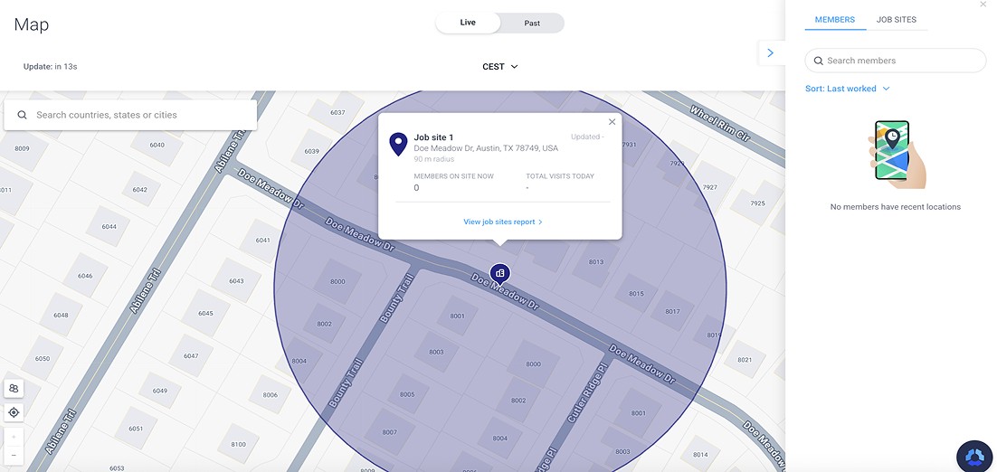 hubstaff map feature