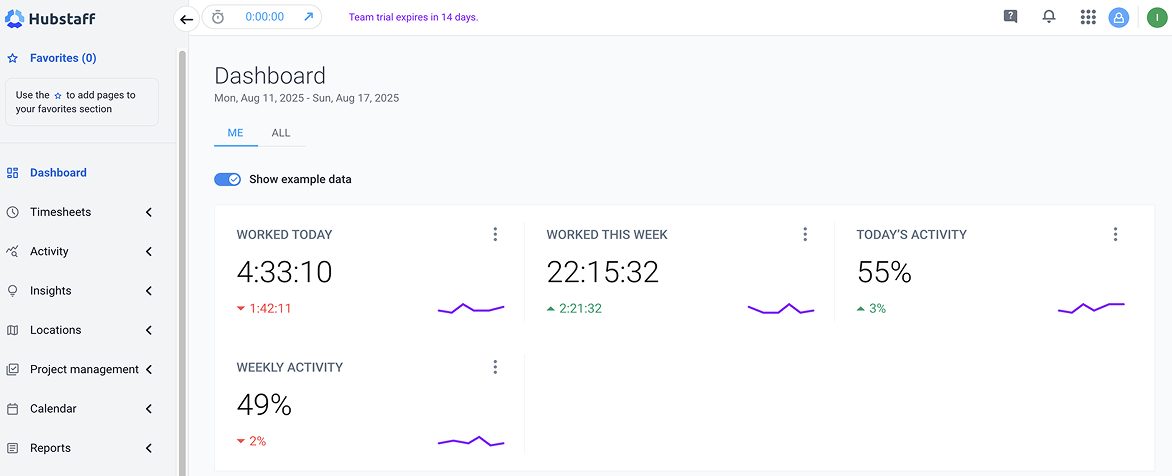 hubstaff time tracking app
