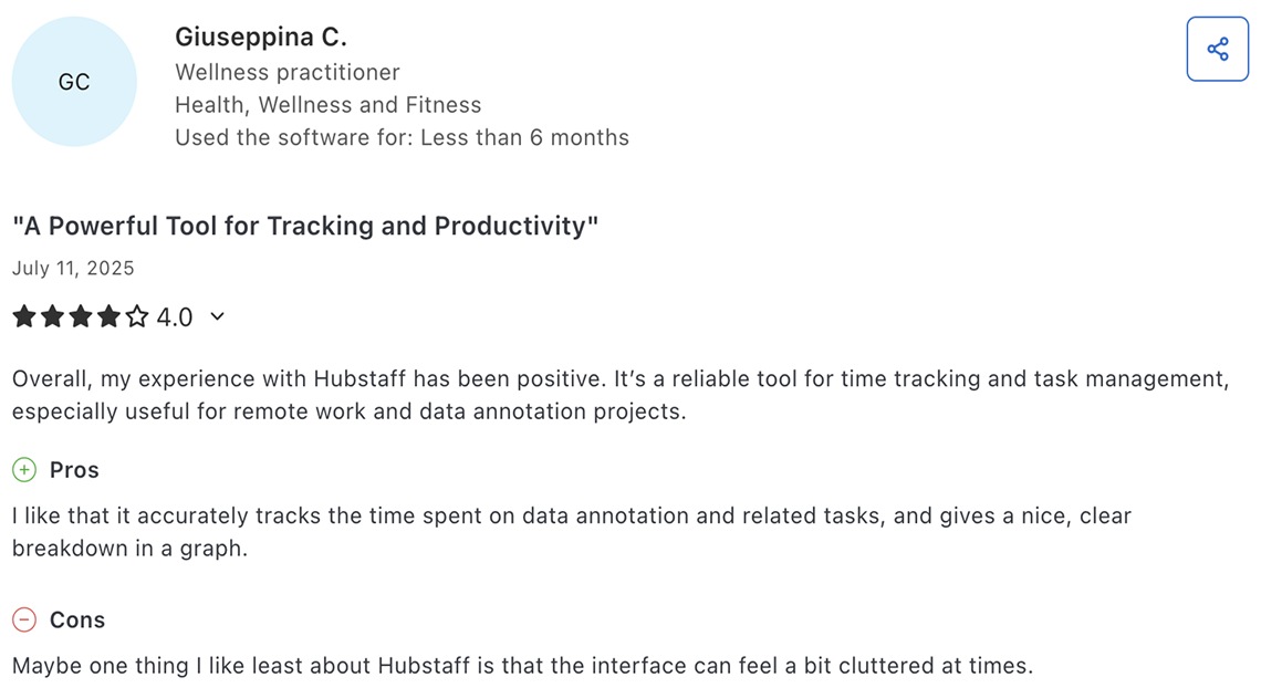 hubstaff user review