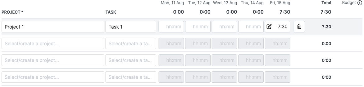 my hours manual entry option