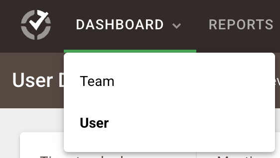 time doctor switching between user and team dashboards