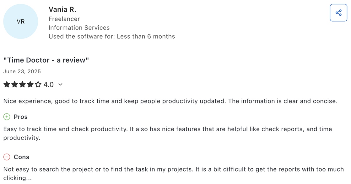 time doctor user review