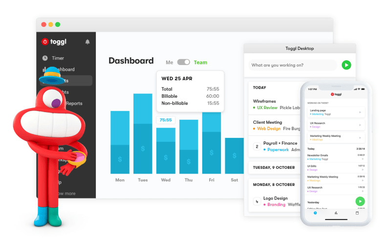 Toggl deals time tracking