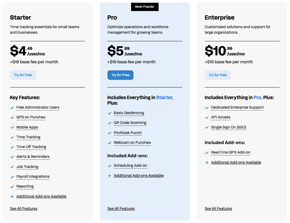 Buddy Punch annual plans