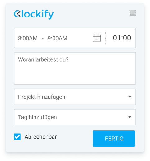 Edge-Erweiterung zur Zeiterfassung - Details eingeben