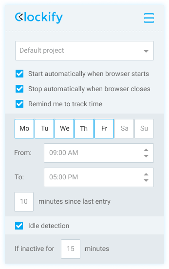 FREE Edge Time Tracking Extension Clockify 
