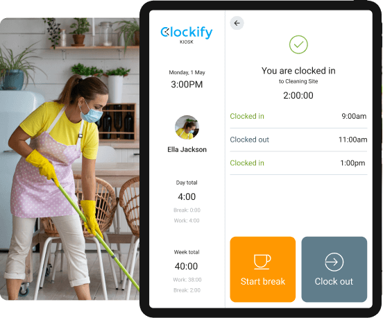 Time Clock for Cleaning Businesses - Clockify screenshot