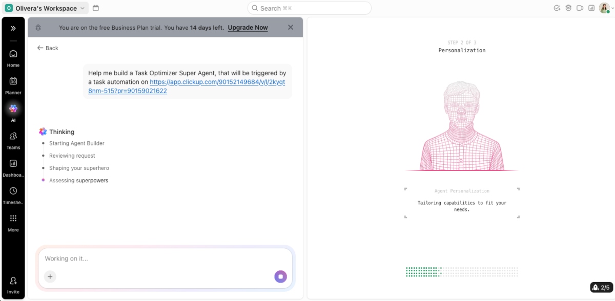 AI super agent in ClickUp