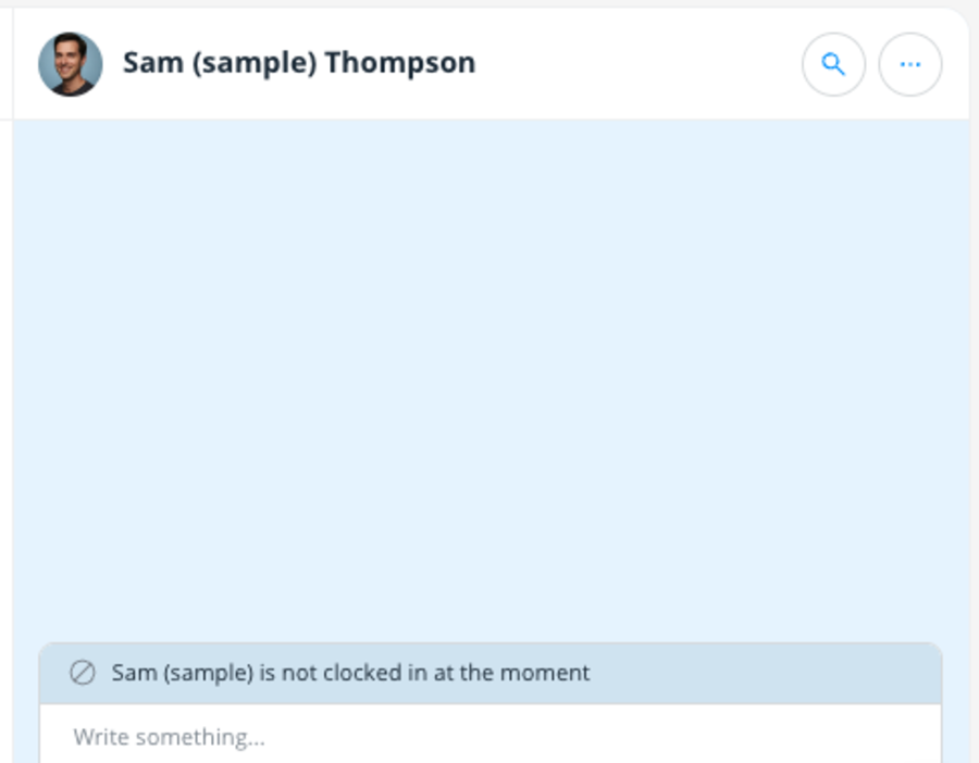 Coworker absence disclaimer in Connecteam