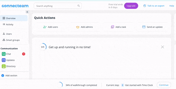 Overview in Connecteam