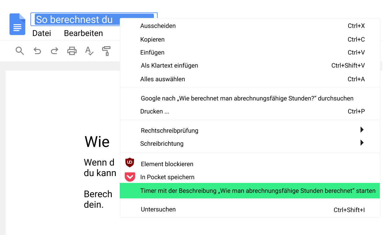 create text descriptions in Clockify chrome extension