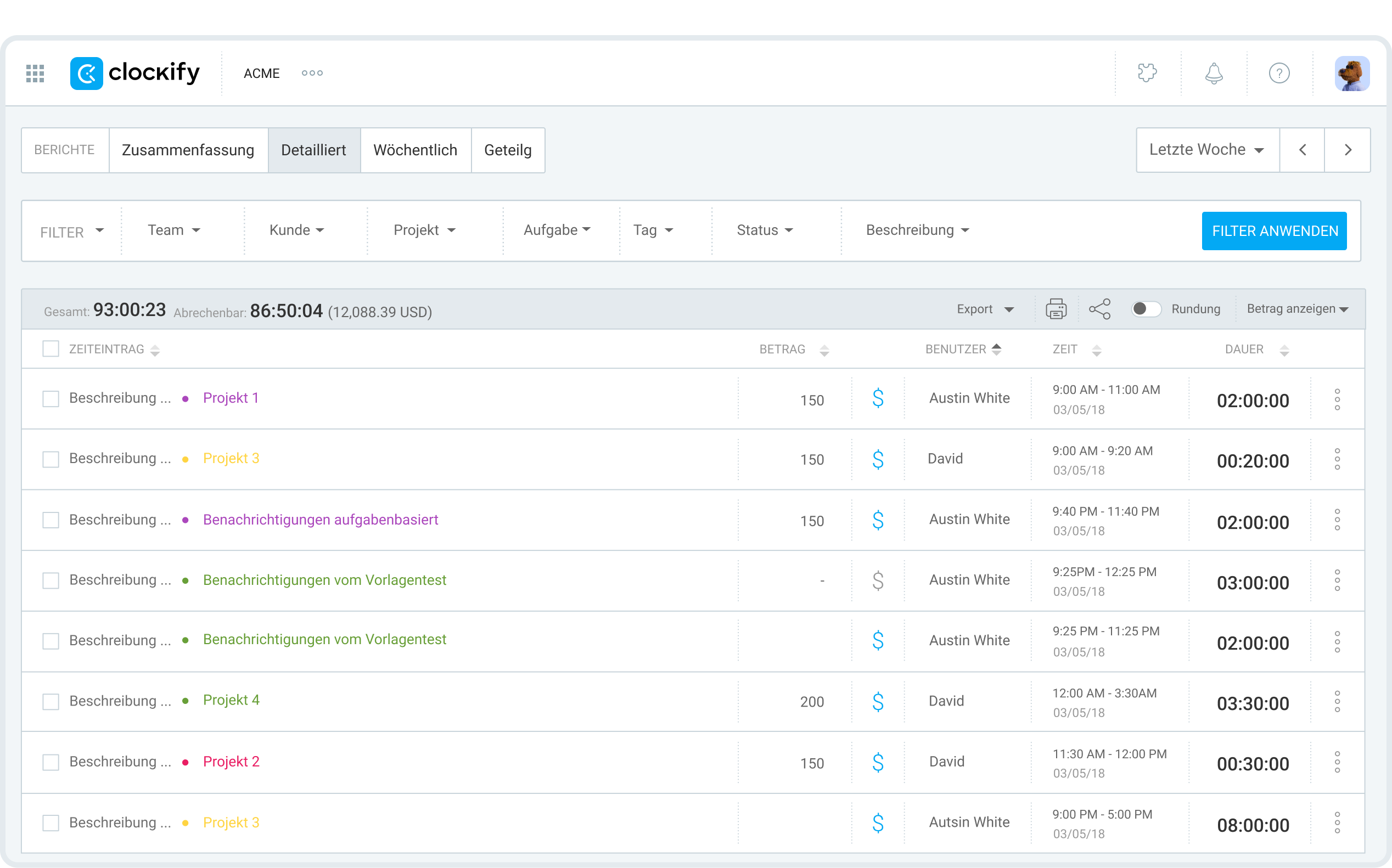 Filter data to pinpoint high-value clients and projects in Clockify