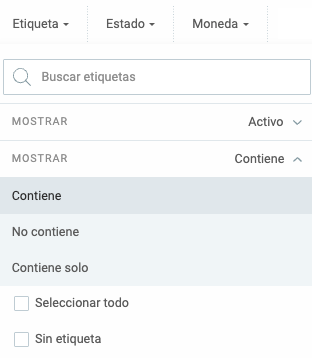 Etiquetas en Clockify