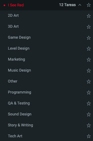 Proyectos y tareas de Whiteboard Games en Clockify