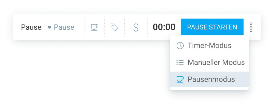 Switch between timer modes in Clockify