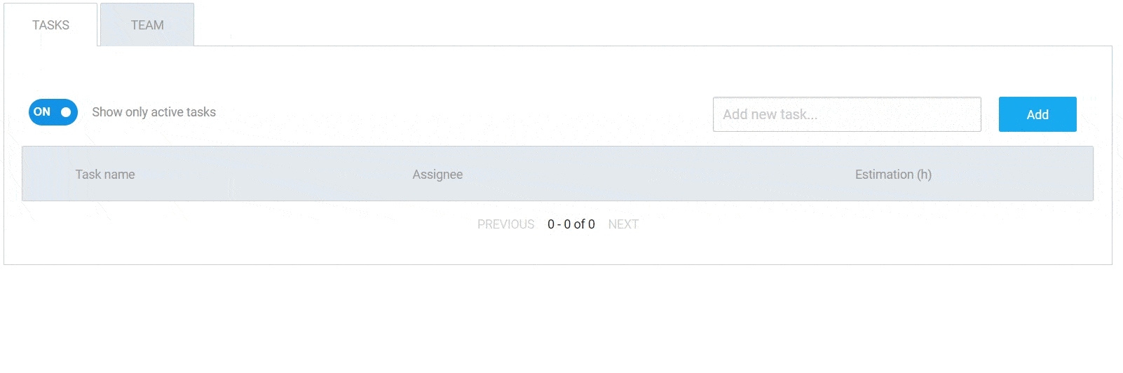 DCAA compliant timekeeping Adding tasks in the project's Task Tab