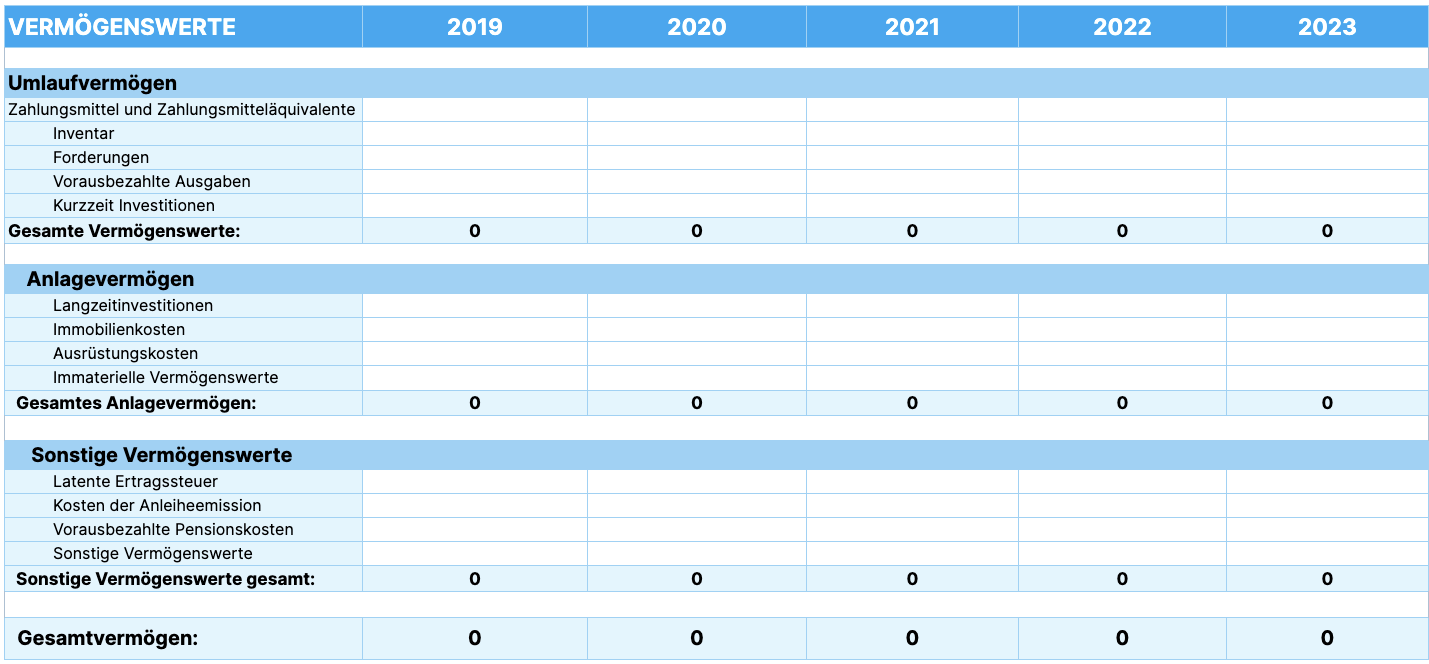 Balance Sheet Template instructions 2