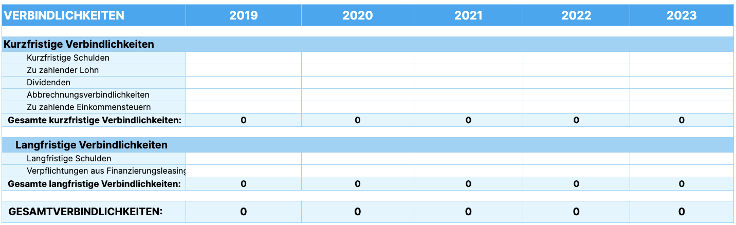 Balance Sheet Template instructions 3