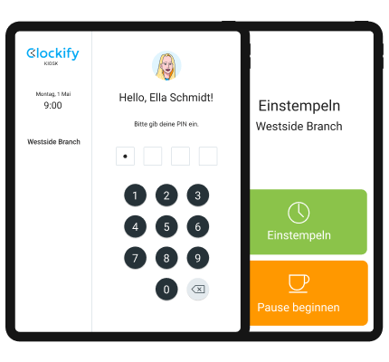 Clockify Kiosk-App