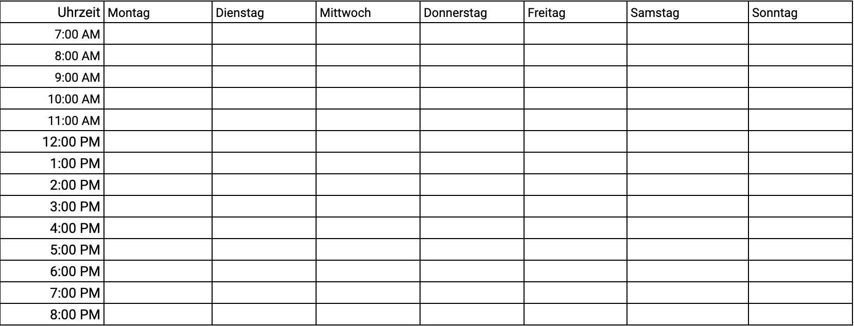 Vorschau der Tagesvorlage für Mitarbeiter