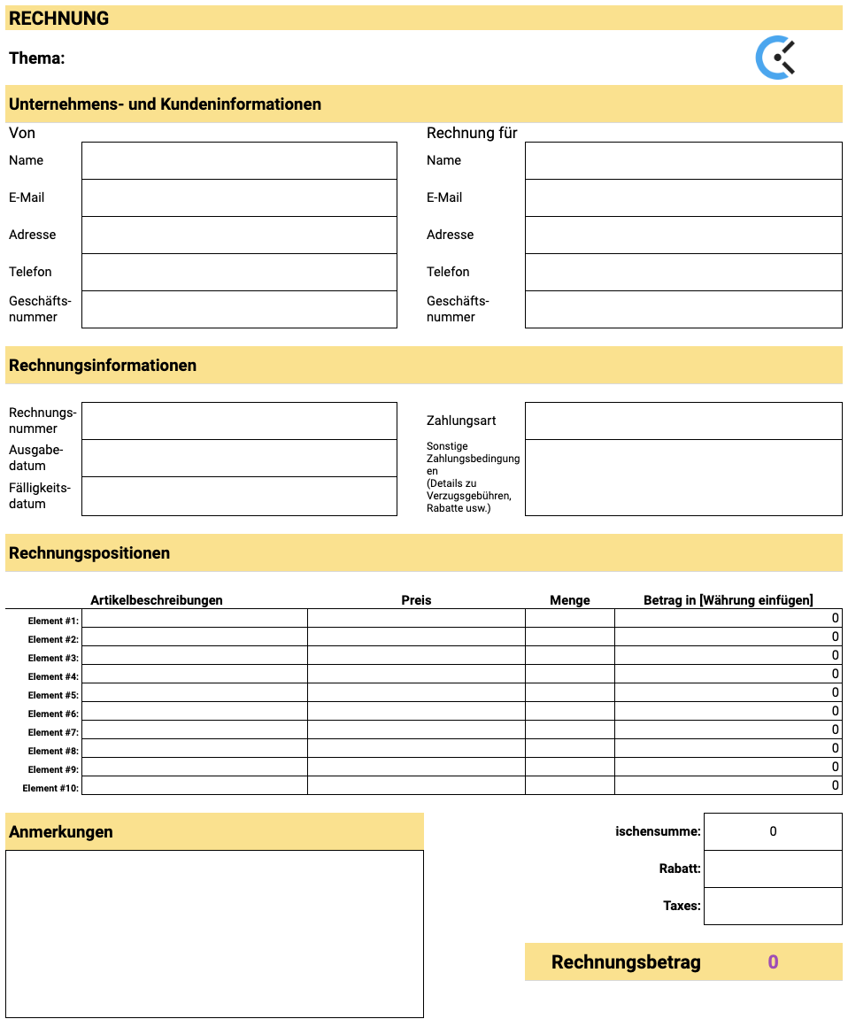 preview of Multipurpose Invoice Template