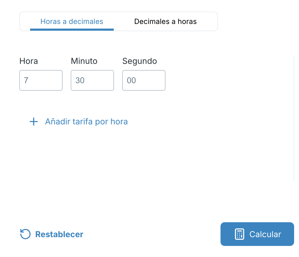 Añade horas de trabajo a nuestra calculadora decimal