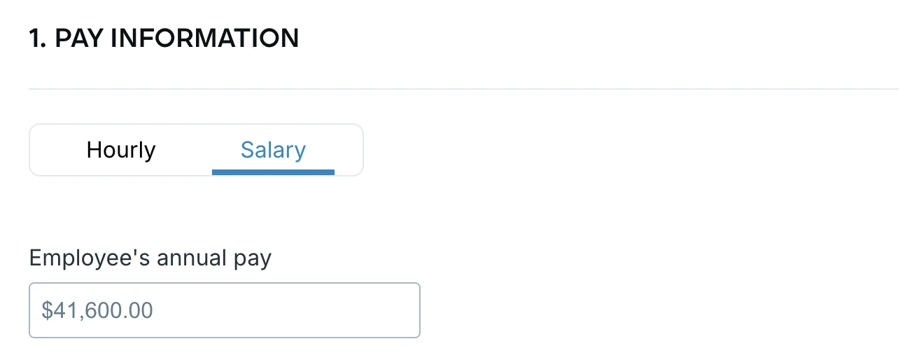 Providing pay information for salaried employees