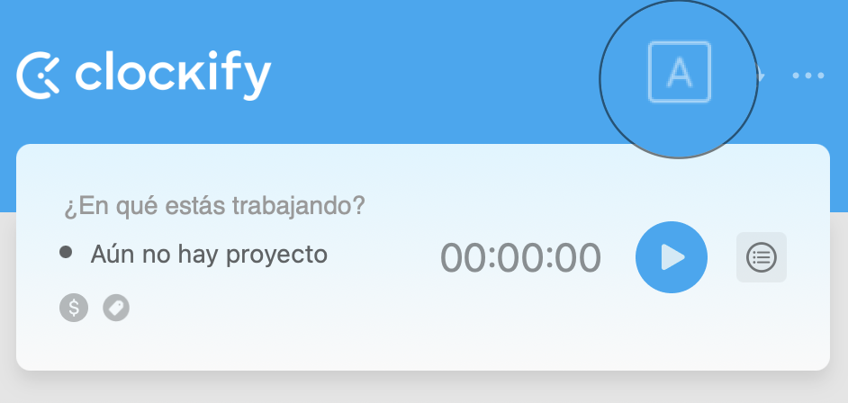 Rastreador del tiempo automático de Clockify