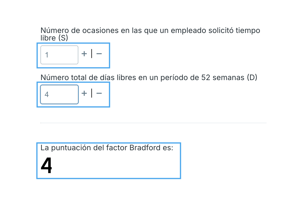 Calculadora de factor Bradford Clockify