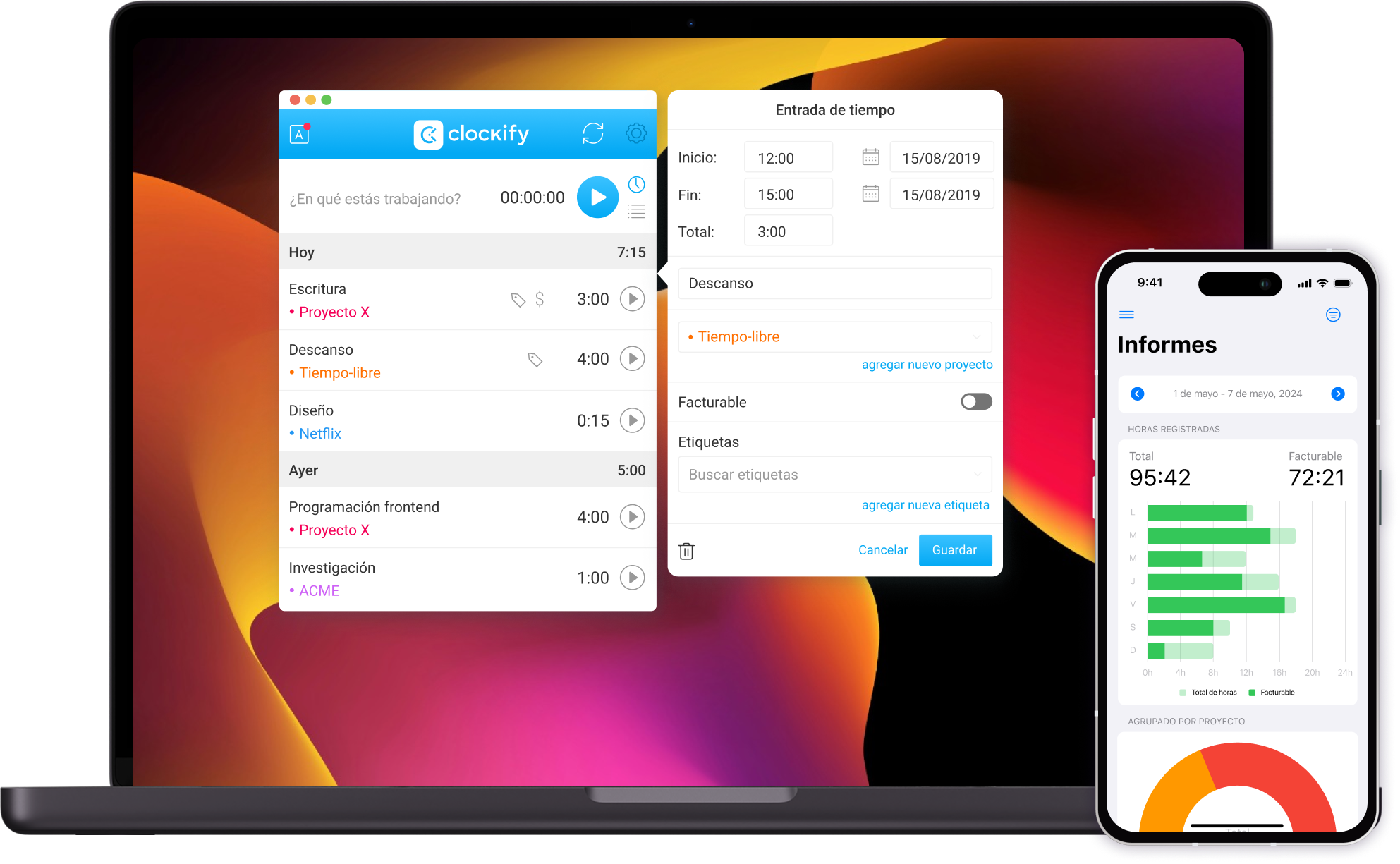 Comienza a registrar tus horas en cualquier dispositivo con Clockify