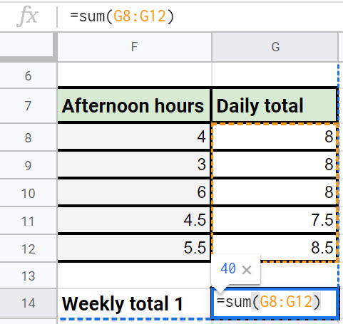 work week hour calculator