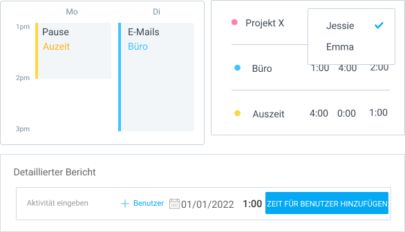 Extra features Add time for others