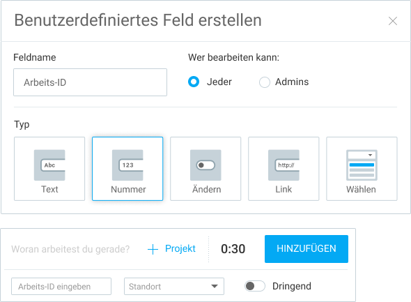 Extra features custom fields