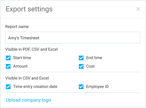 Extra features customize export