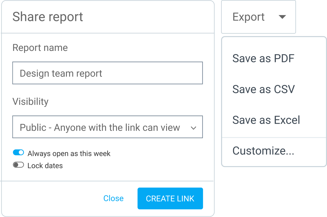 Export & share data