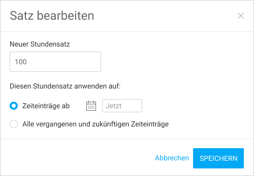 Extra features Historical rates