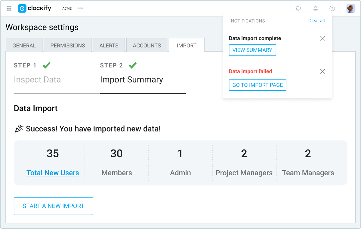 Import users