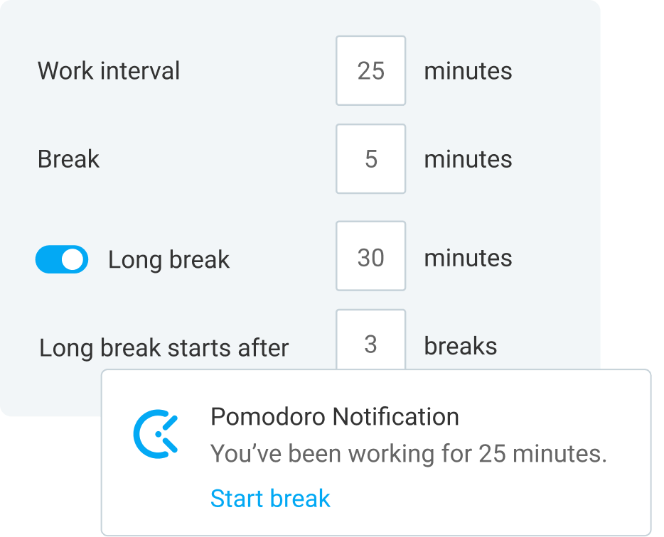 Pomodoro timer